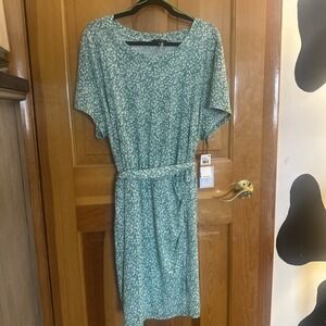 1. STATE Womens Plus‎ Green Tie Floral Short Sleeve, 3X $99 MSRP